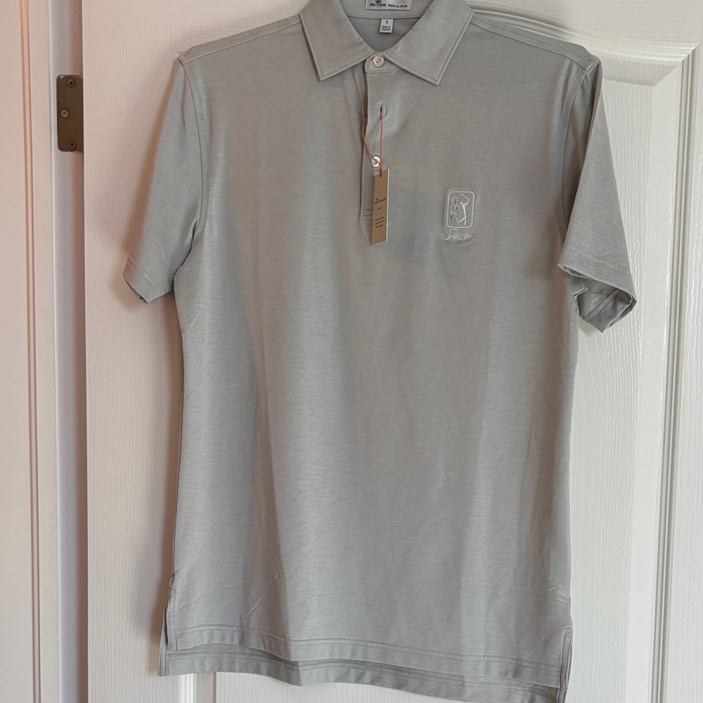 Peter Millar Light Gray Polo Shirt
